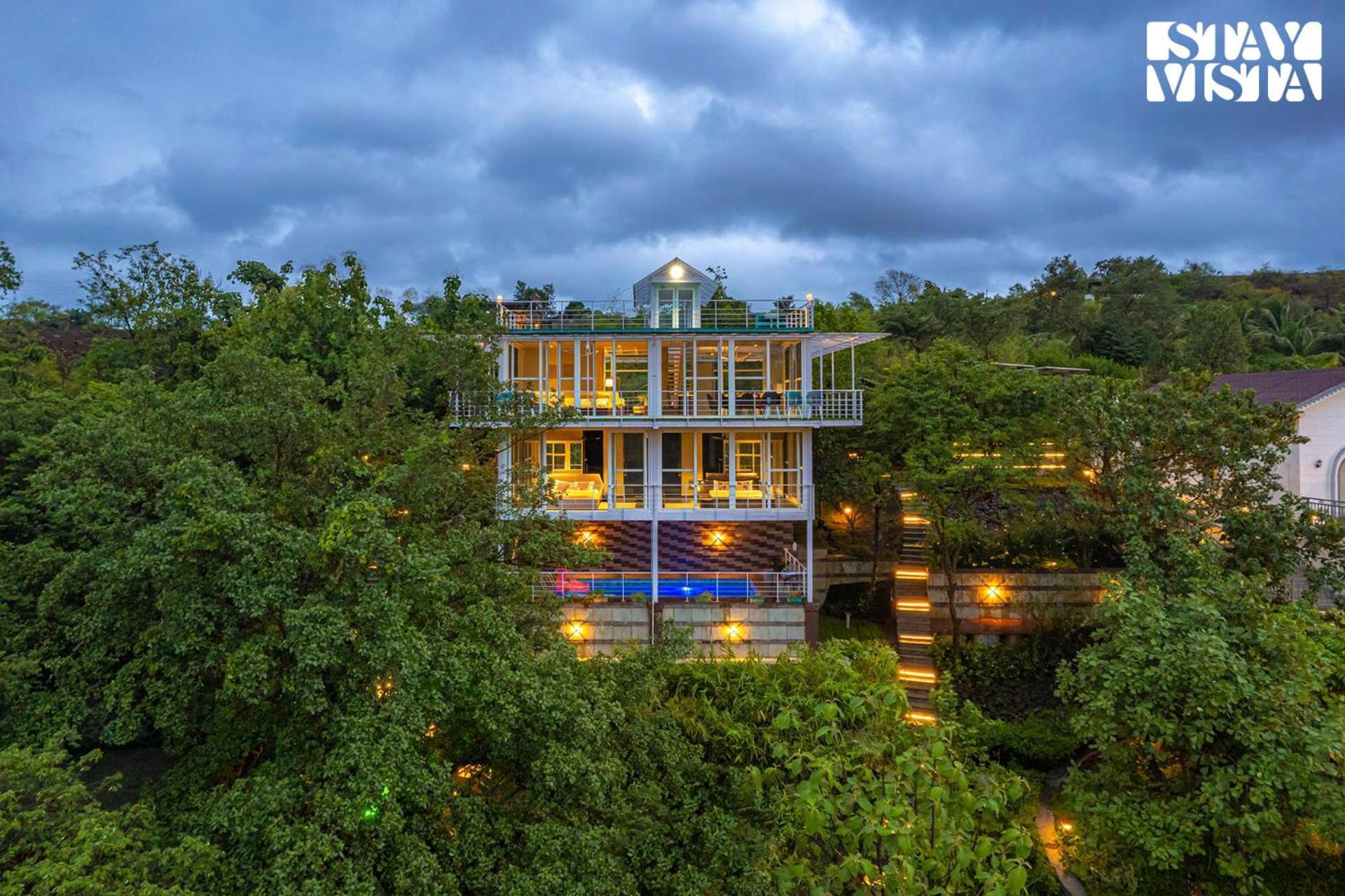 The Glasscape By Stayvista - Hillside Getaway With Pool And Indoor Games Nashik Extérieur photo
